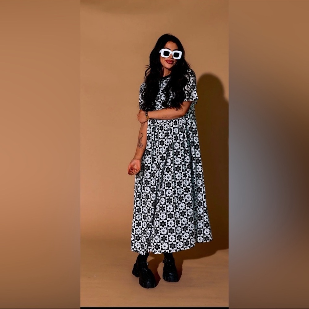 Dressed in LALA Black and White Maxi Dress